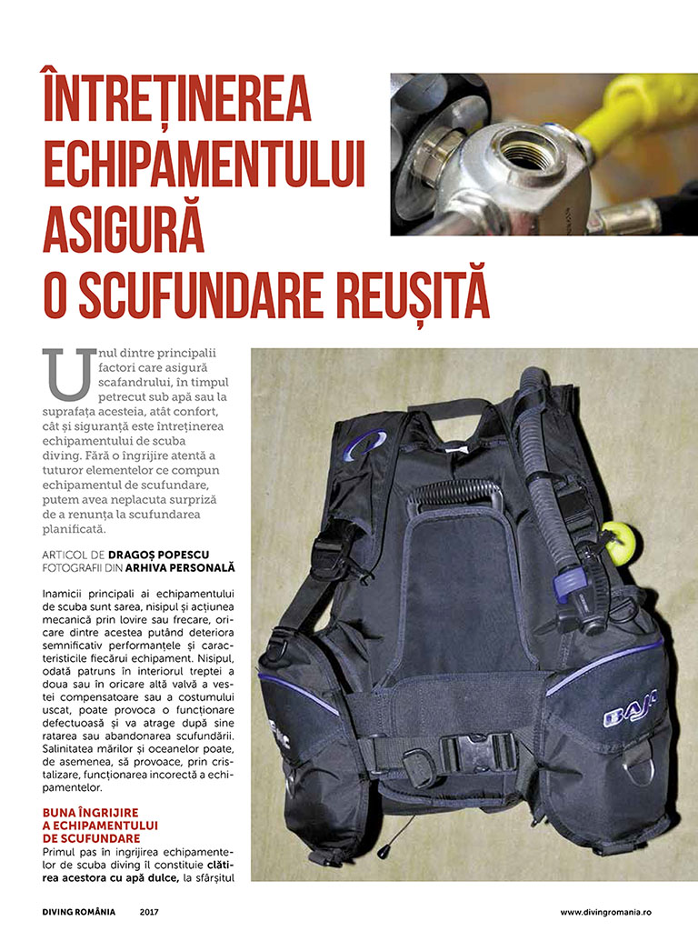 Echipament de scufundari - Diving Romania Magazine